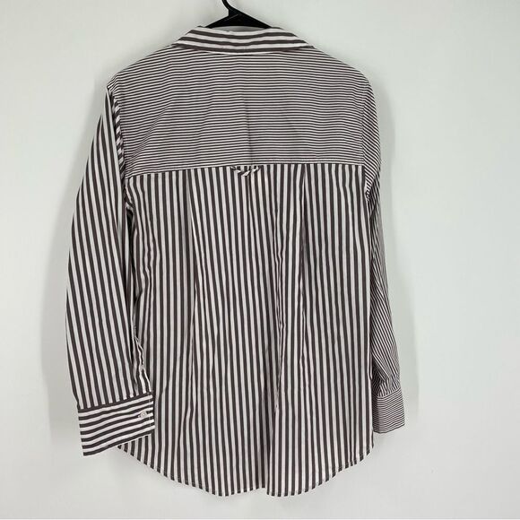 A New Day Women’s Button Front Long Sleeve Striped Shirt Size S - Picture 3 of 3
